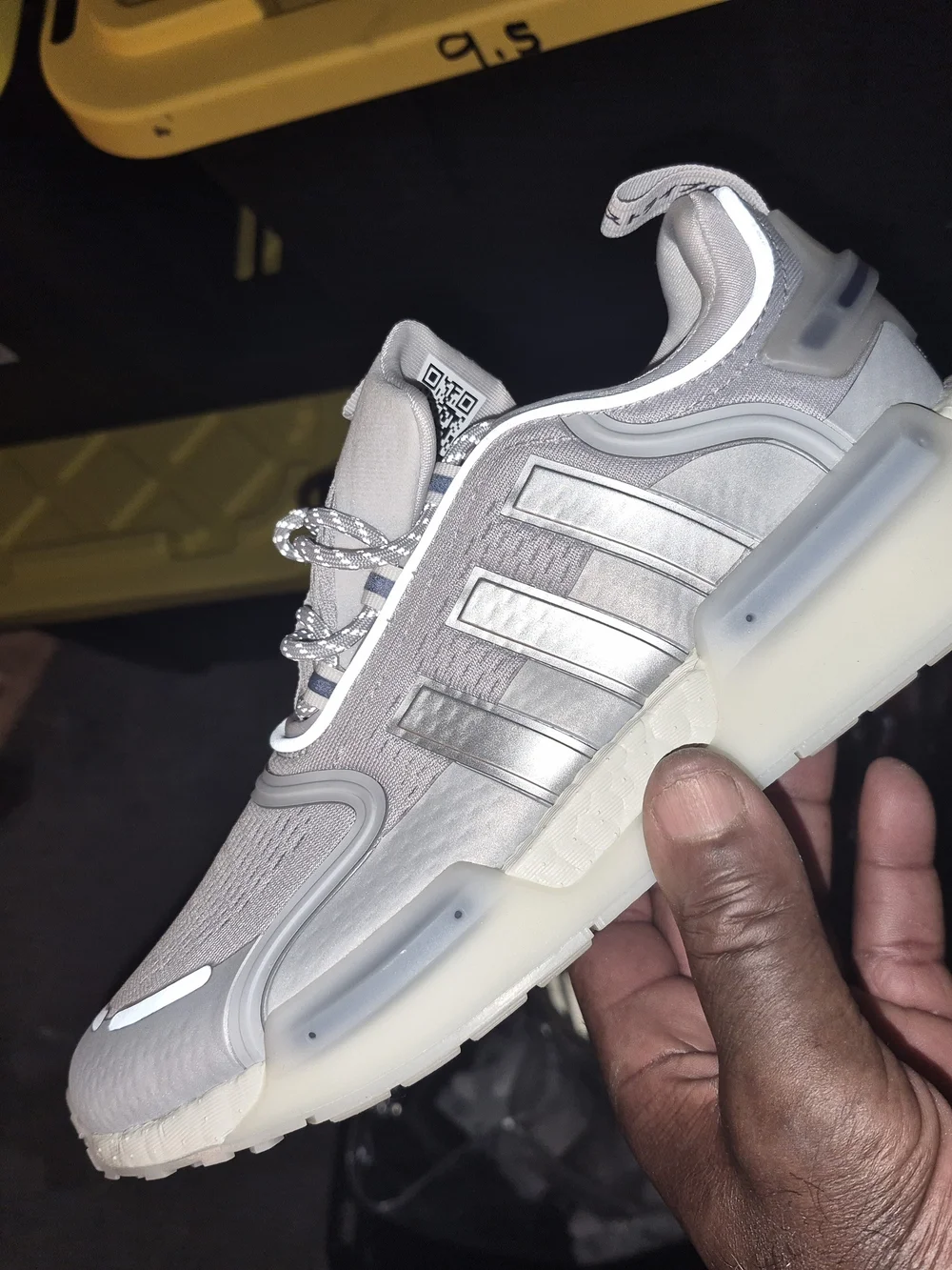adidas Men's Gray and White Sneakers